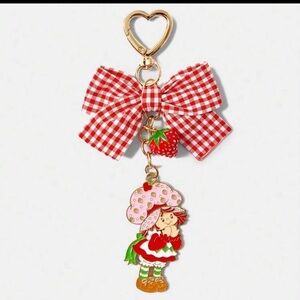 Strawberry Shortcake Licensed Key Chain / Bag Charm with Bow NEW
